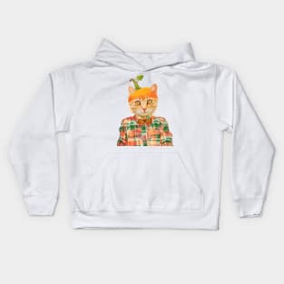 Pumpkin Cat Kids Hoodie